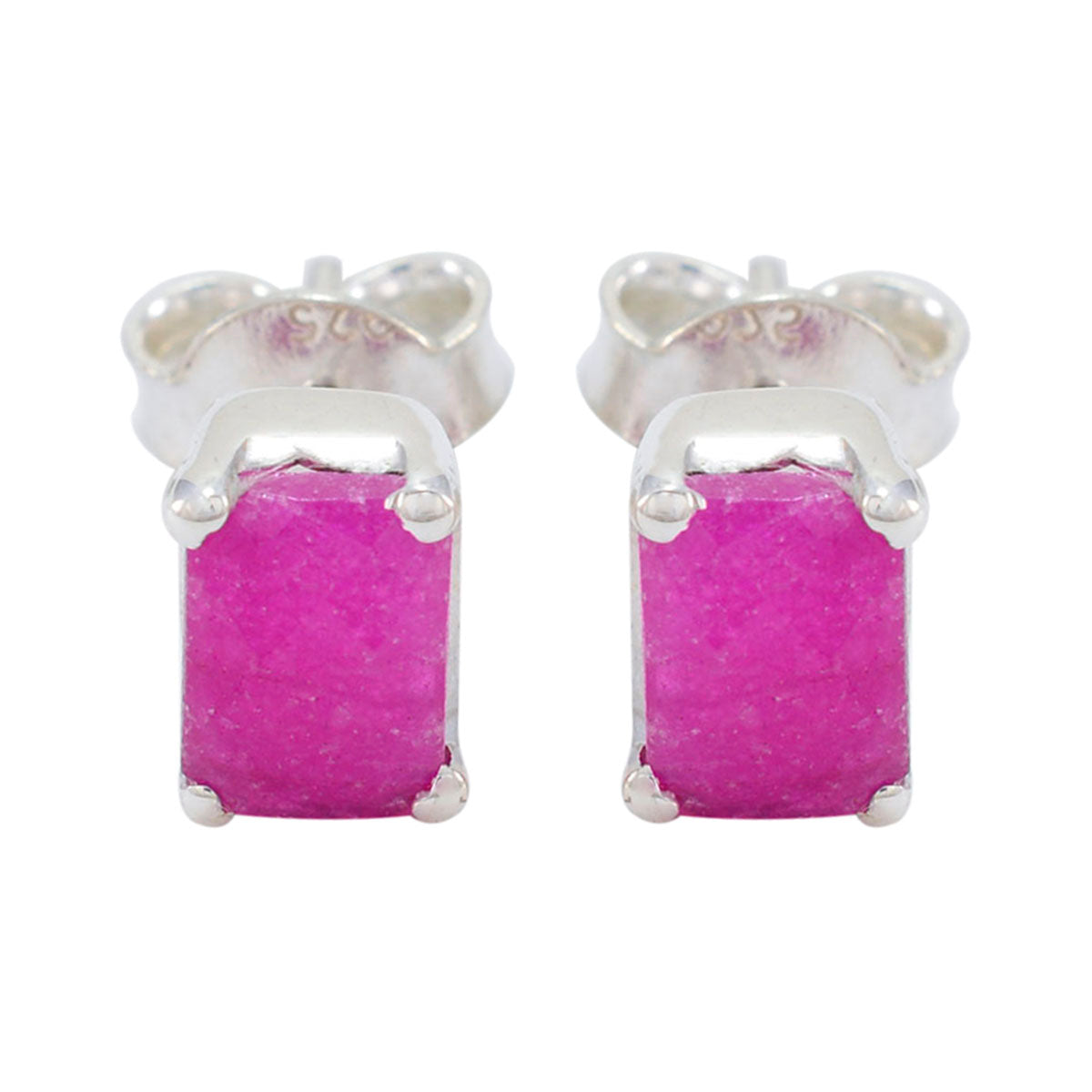 Indian-Ruby-African-Ida-Solitaire-Stud-Red-925-Sterling-Silver-Earring Главное изображение товара