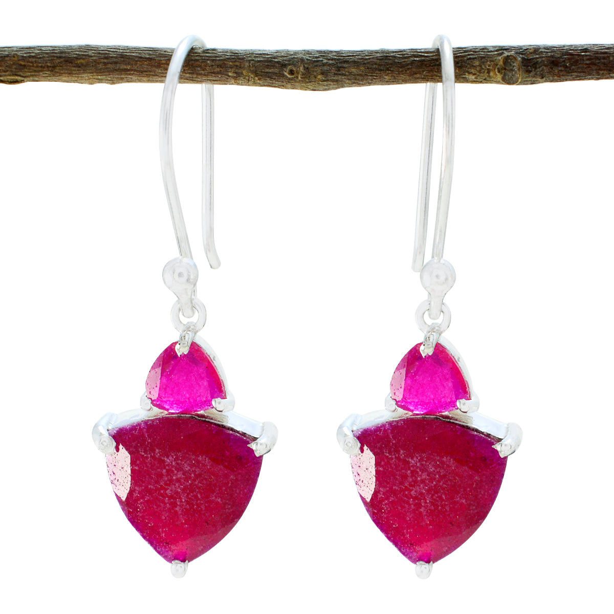 Indian-Ruby-German-Zoey-multiple-Dangle-Red-Sterling-Silver-Earring
