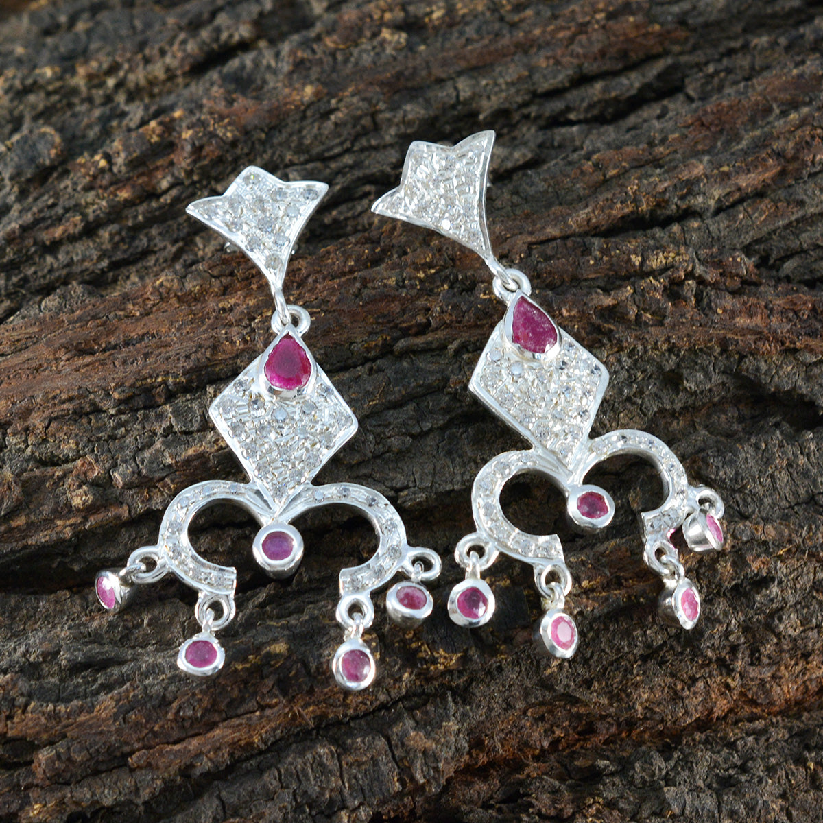 Indian-Ruby-Indian-Siti-multiple-Stud-Red-92.5-Silver-Earring