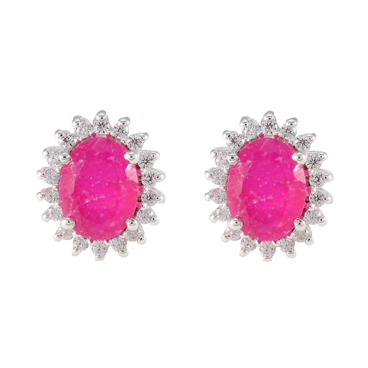 Indian-Ruby-Australian-Natalia-multiple-Stud-Red-925-Silver-Earring Главное изображение товара