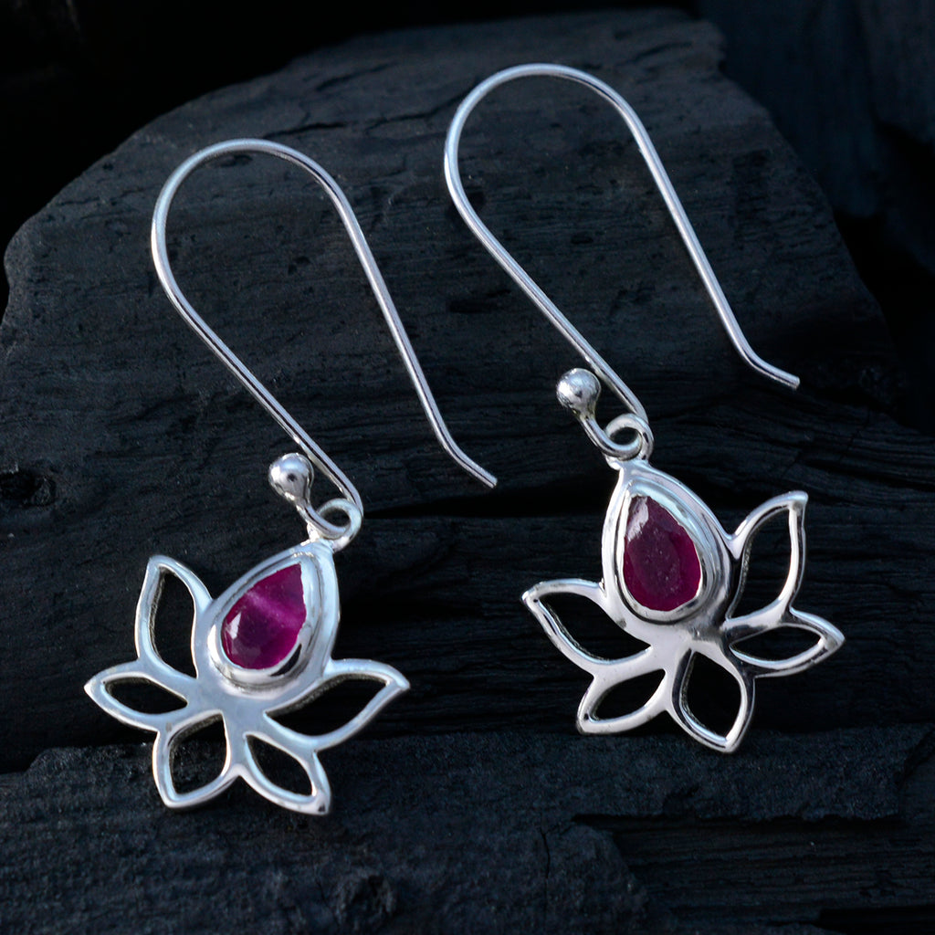 Indian-Ruby-American-Isabella-Solitaire-Dangle-Red-Silver-Earring