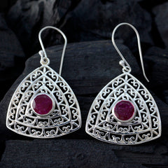 Indian-Ruby-Japanese-Isla-Solitaire-Dangle-Red-Sterling-Silver-Earring
