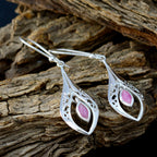 Indian-Ruby-Turkish-Ivy-Solitaire-Dangle-Red-Sterling-Silver-Earring