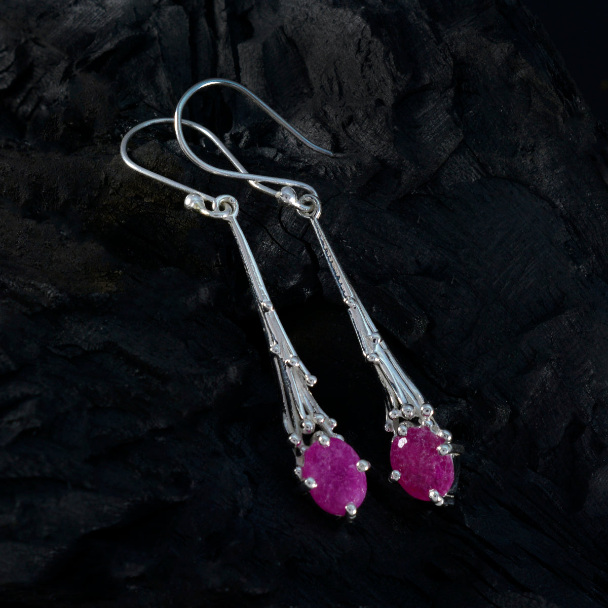 Indian-Ruby-Australian-Katharina-Solitaire-Dangle-Red-Sterling-Silver-Earring