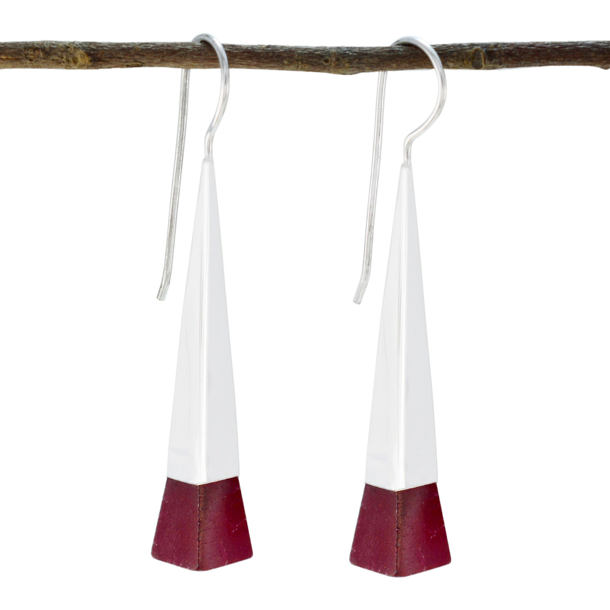 Indian-Ruby-Spanish-Kennedy-Solitaire-Dangle-Red-925-Sterling-Silver-Earring