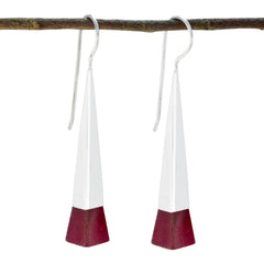 Indian-Ruby-Spanish-Kennedy-Solitaire-Dangle-Red-925-Sterling-Silver-Earring