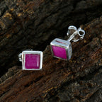 Indian-Ruby-American-Ana-Solitaire-Stud-Red-Silver-Earring