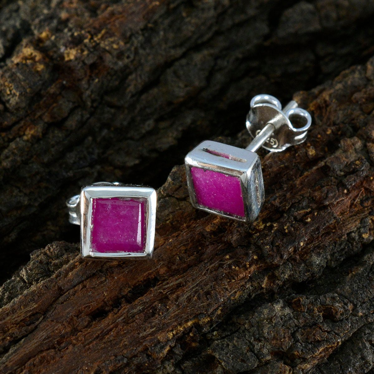 Indian-Ruby-American-Ana-Solitaire-Stud-Red-Silver-Earring
