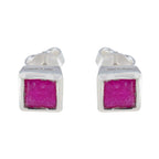 Indian-Ruby-American-Ana-Solitaire-Stud-Red-Silver-Earring