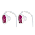 Indian-Ruby-African-Leah-Solitaire-Dangle-Red-925-Silver-Earring