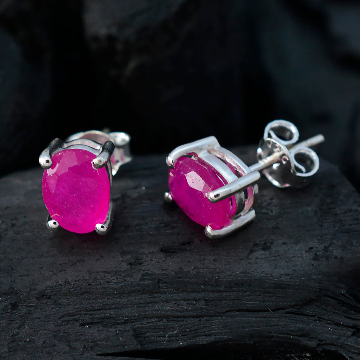 Indian-Ruby-Turkish-Aisha-Solitaire-Stud-Red-925-Silver-Earring