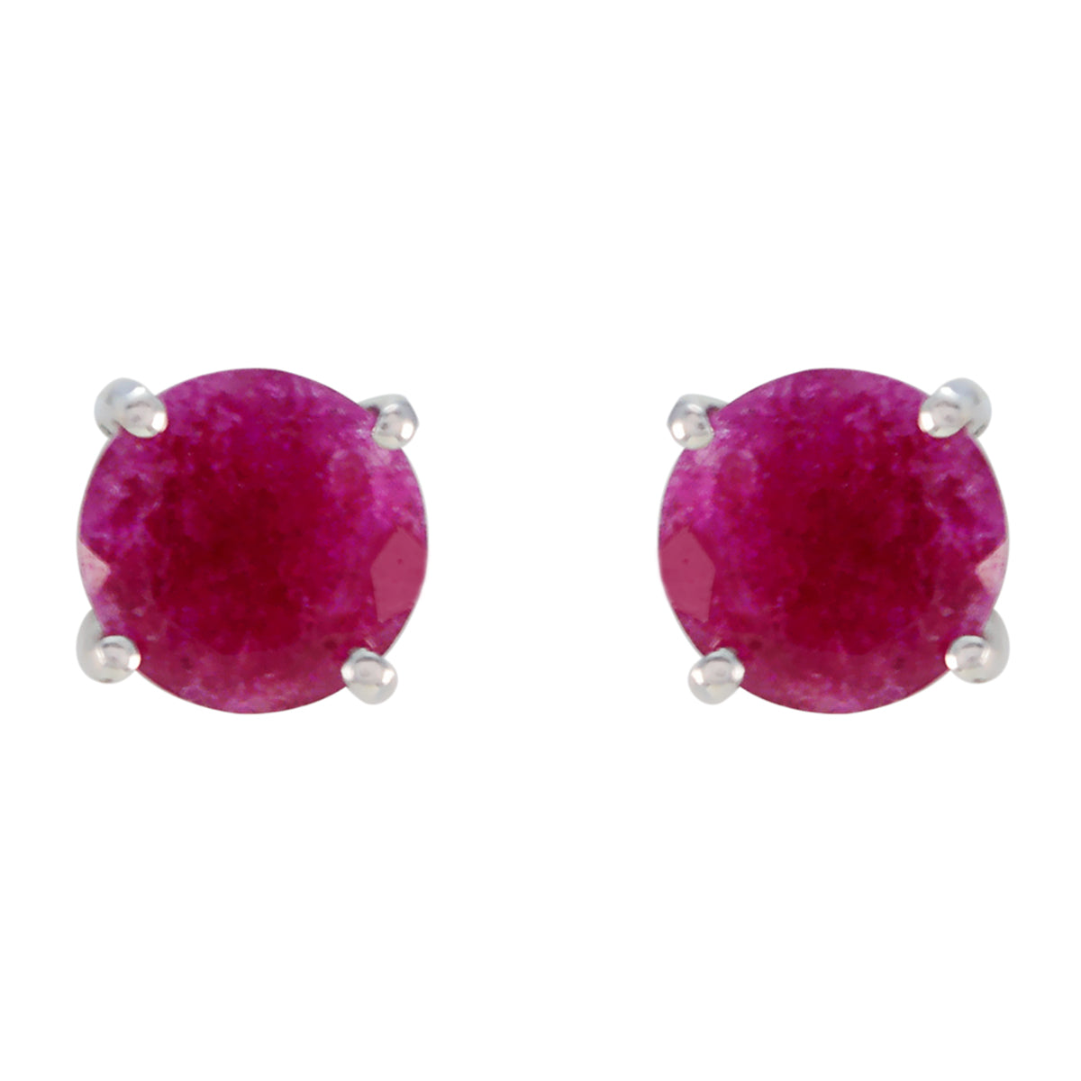 Indian-Ruby-Russian-Lili-Solitaire-Stud-Red-925-Silver-Earring