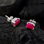 Indian-Ruby-Moroccan-Lily-Solitaire-Stud-Red-92.5-Silver-Earring