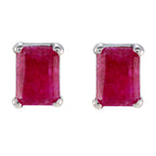 Indian-Ruby-Moroccan-Lily-Solitaire-Stud-Red-92.5-Silver-Earring