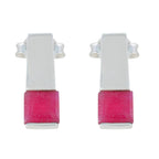 Indian-Ruby-Latin-American-Lili-Solitaire-Stud-Red-92.5-Silver-Earring