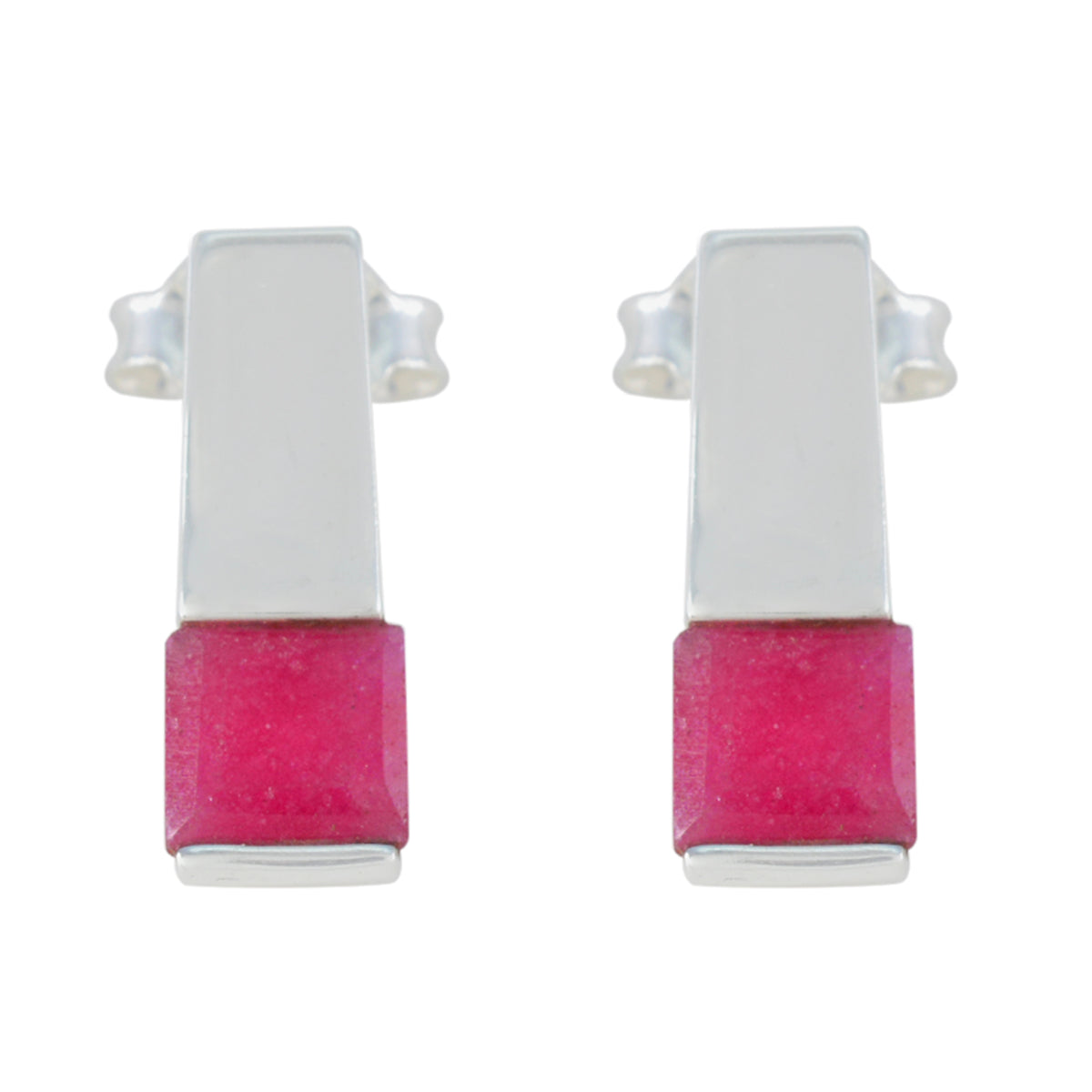 Indian-Ruby-Latin-American-Lili-Solitaire-Stud-Red-92.5-Silver-Earring