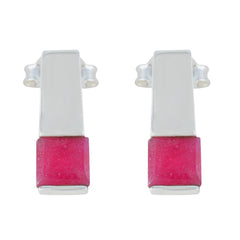 Indian-Ruby-Latin-American-Lili-Solitaire-Stud-Red-92.5-Silver-Earring