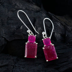 Indian-Ruby-Korean-Sofía-Toi-et-Moi-Dangle-Red-92.5-Silver-Earring