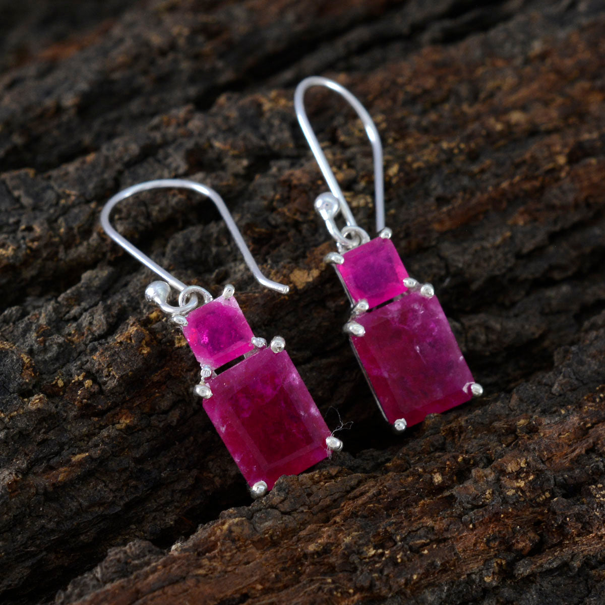 Indian-Ruby-Korean-Sofía-Toi-et-Moi-Dangle-Red-92.5-Silver-Earring