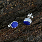 Indian-Blue-Sapphire-American-Ying-Solitaire-Stud-Blue-925-Silver-Earring