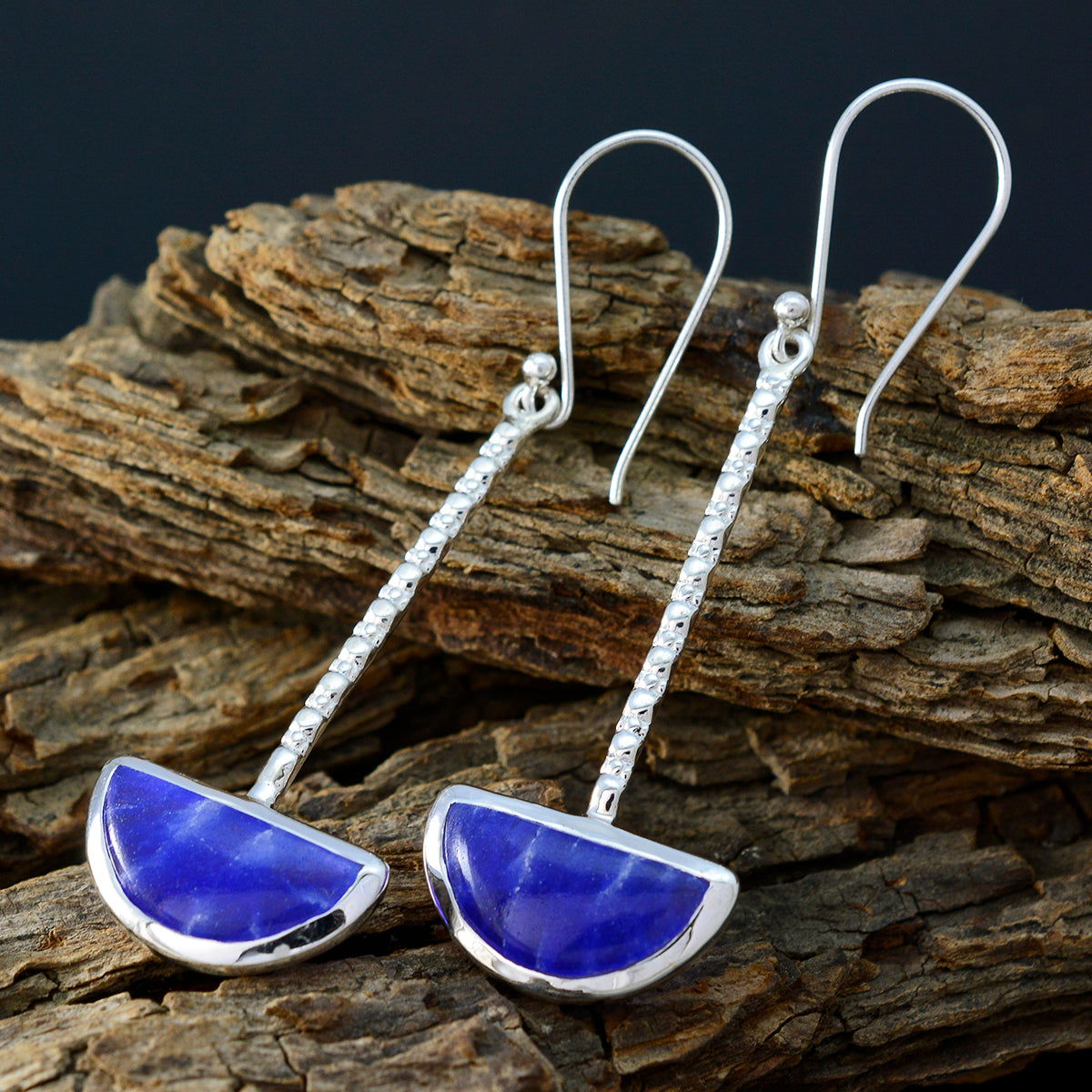 Multi-Japanese-Marie-Solitaire-Dangle-multicolor-925-Sterling-Silver-Earring