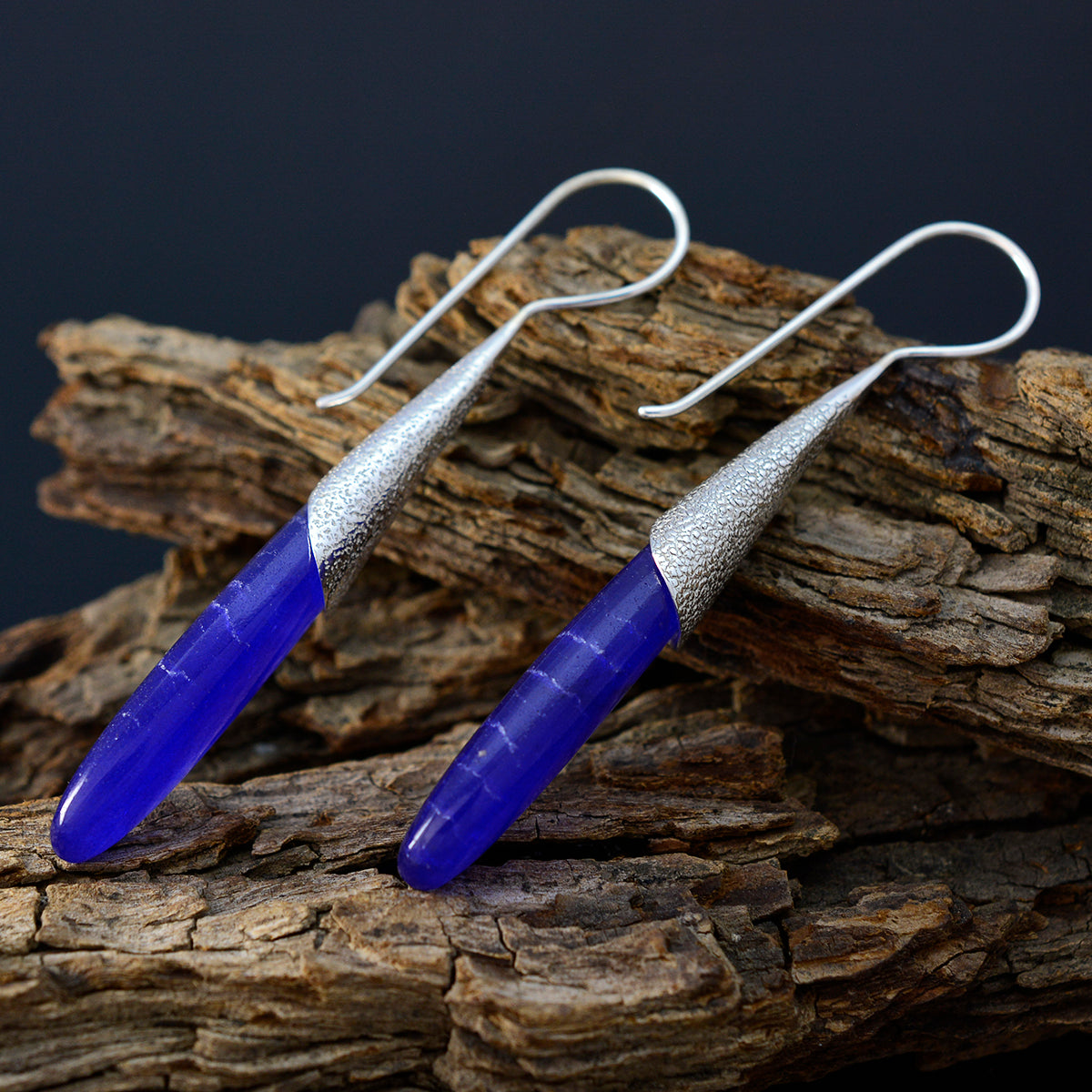 Multi-Italian-Maya-Solitaire-Dangle-multicolor-Silver-Earring