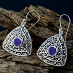 Multi-French-Nova-Solitaire-Dangle-multicolor-925-Silver-Earring