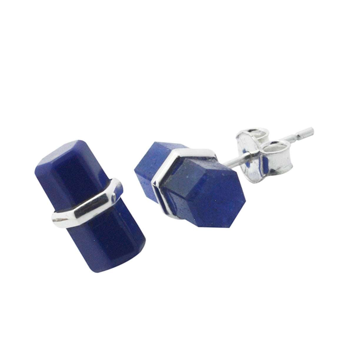 Multi-Egyptian-Sarah-Solitaire-Stud-multicolor-Silver-Earring