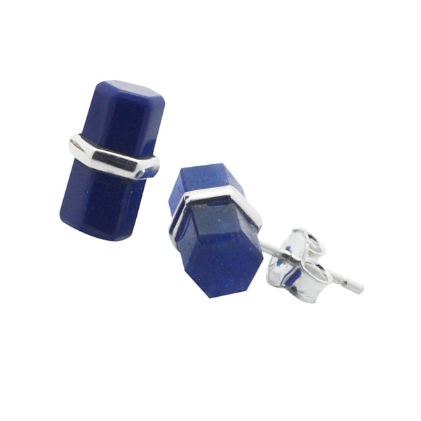Multi-Egyptian-Sarah-Solitaire-Stud-multicolor-Silver-Earring