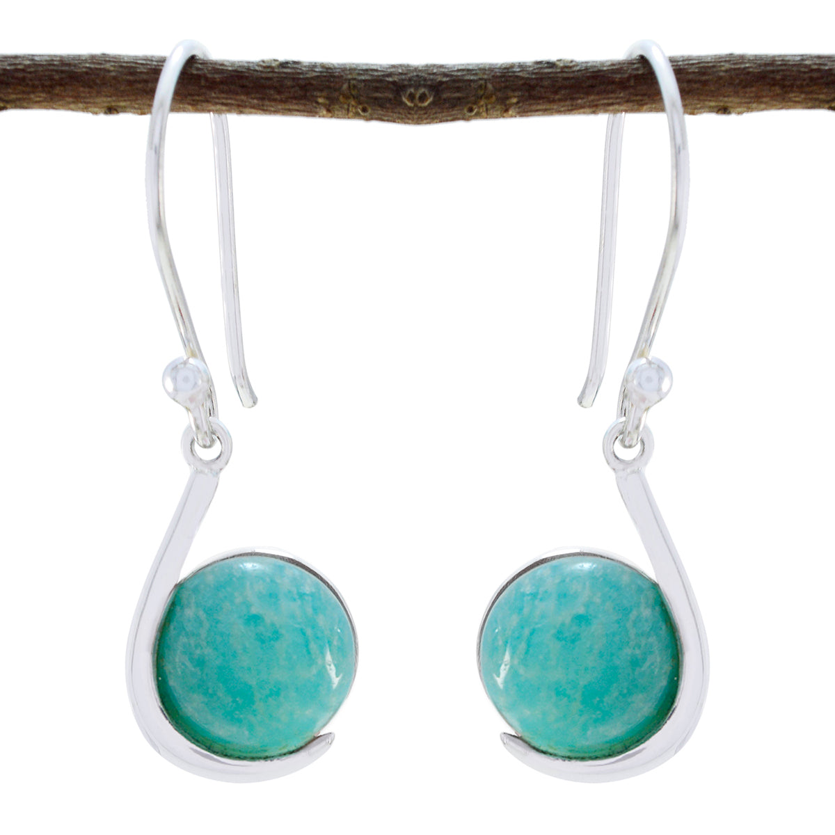 Jasper-Korean-Scarlett-Solitaire-Dangle-multicolor-Sterling-Silver-Earring Huvudsaklig produktbild