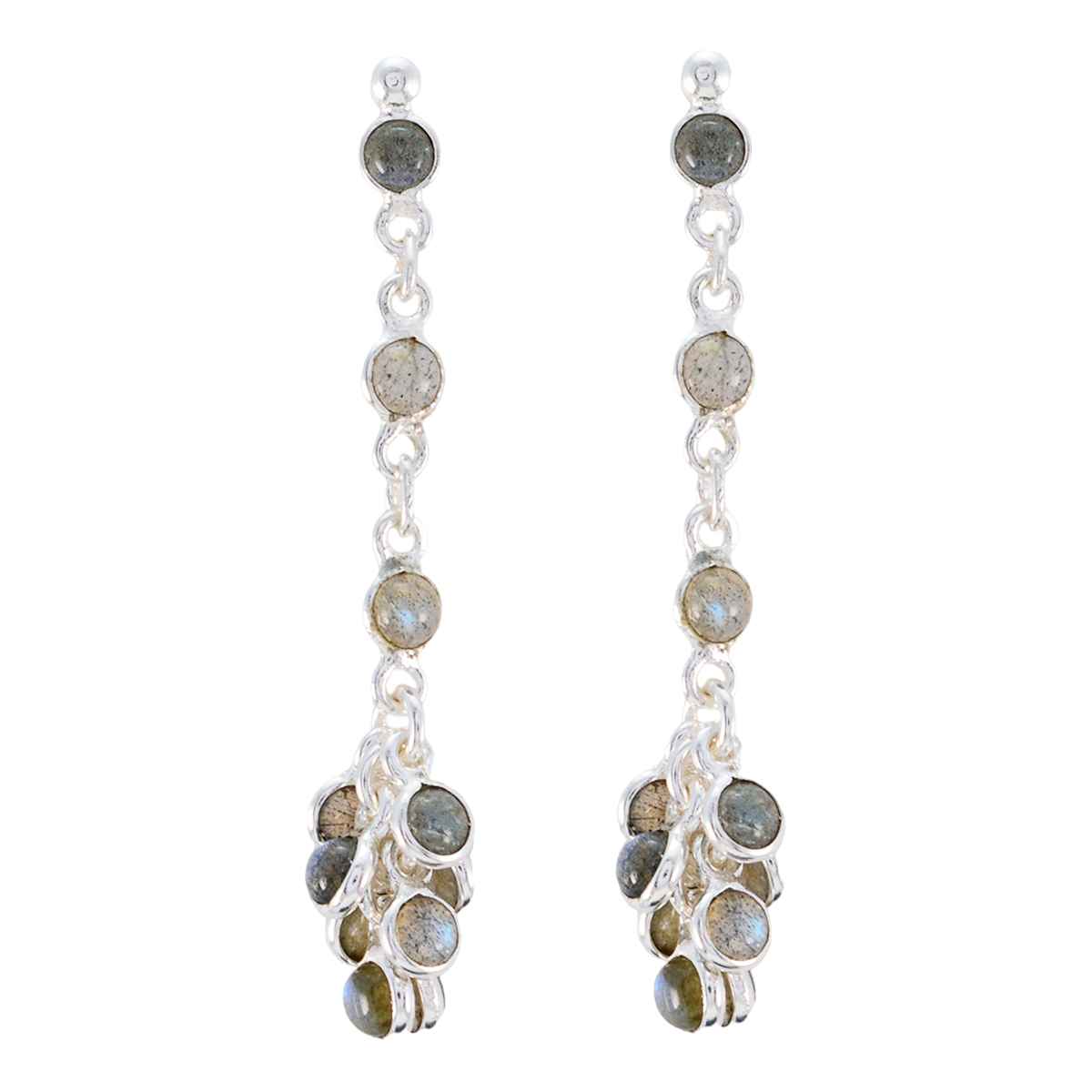 Labradorite-Middle-Eastern-Stella-multiple-Stud-Gray-Silver-Earring Huvudsaklig produktbild