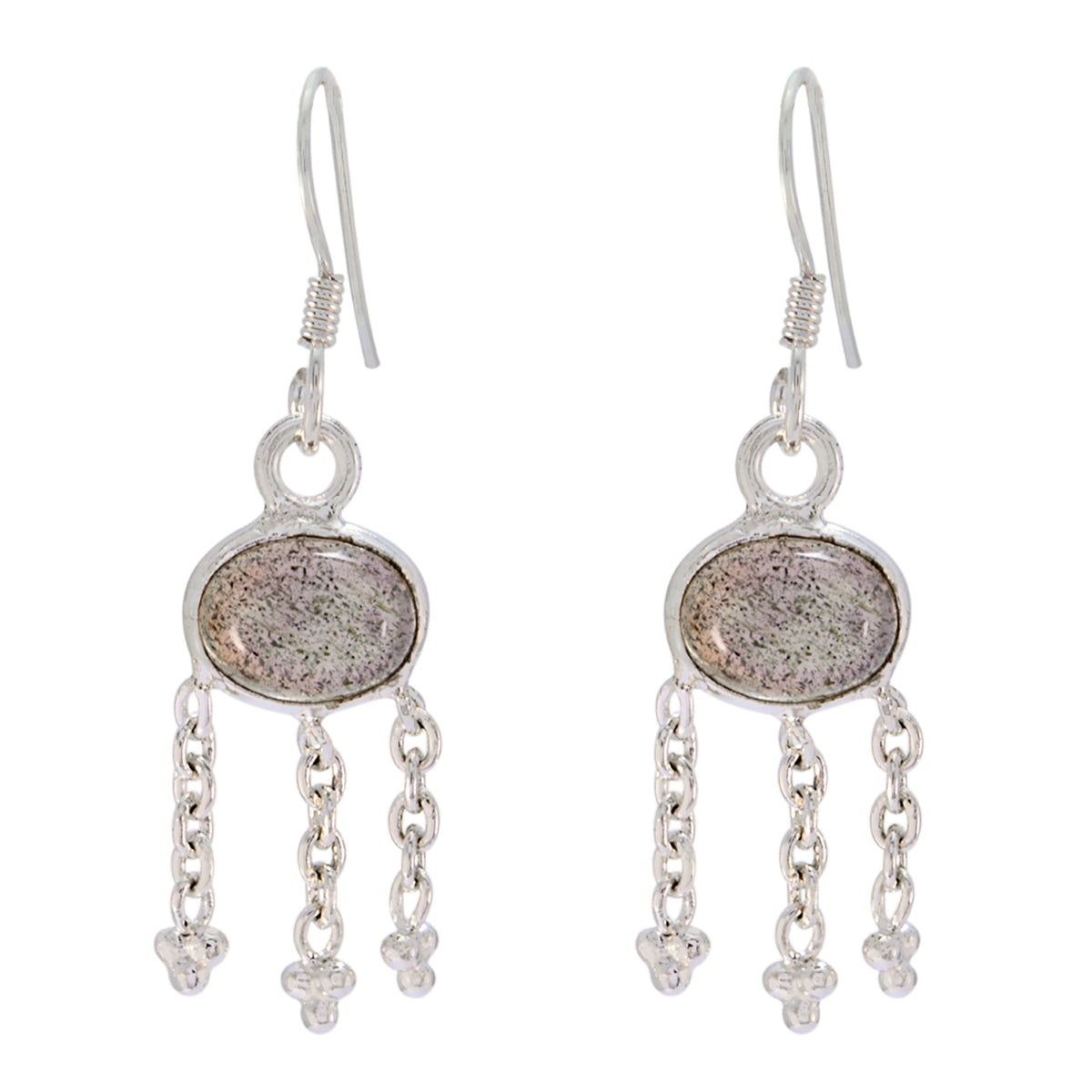 Labradorite-Mexican-Audrey-multiple-Dangle-Gray-92.5-Silver-Earring Huvudsaklig produktbild