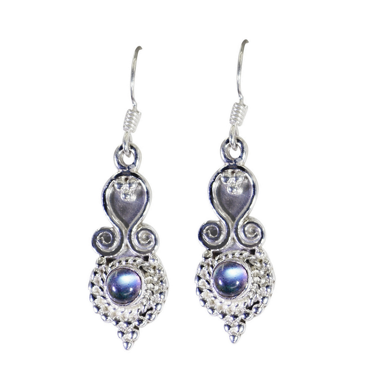 Labradorite-French-Eun-ji-multiple-Dangle-Gray-925-Silver-Earring