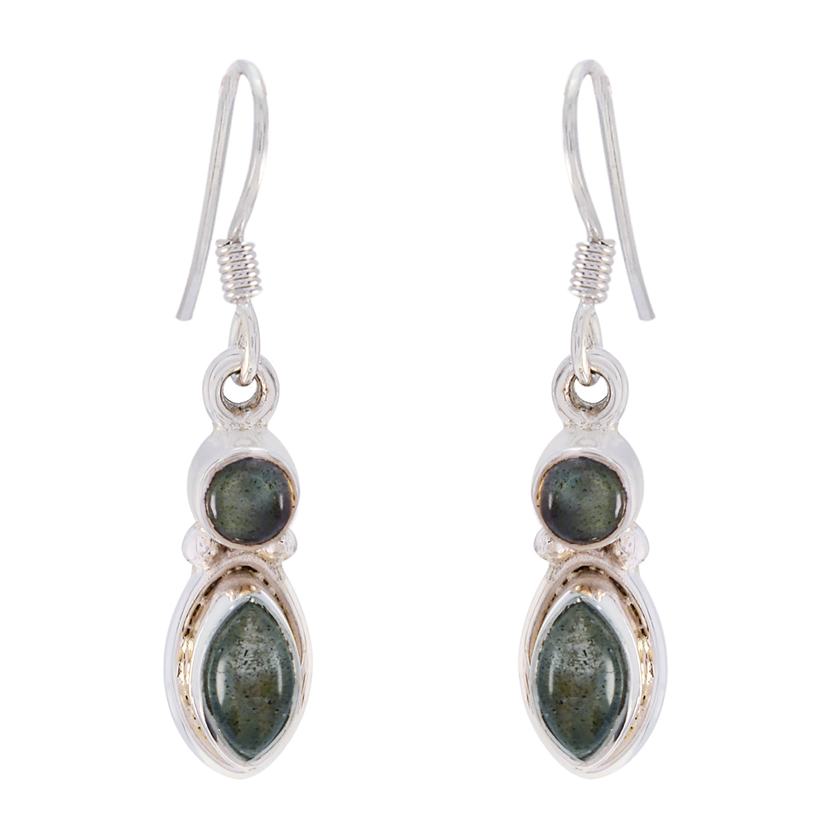 Labradorite-Latin-American-Violet-multiple-Dangle-Gray-92.5-Silver-Earring