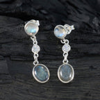 Labradorite-French-Yasmin-multiple-Stud-Gray-925-Sterling-Silver-Earring