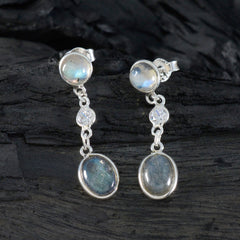 Labradorite-French-Yasmin-multiple-Stud-Gray-925-Sterling-Silver-Earring