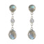 Labradorite-French-Yasmin-multiple-Stud-Gray-925-Sterling-Silver-Earring