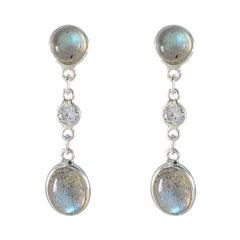 Labradorite-French-Yasmin-multiple-Stud-Gray-925-Sterling-Silver-Earring