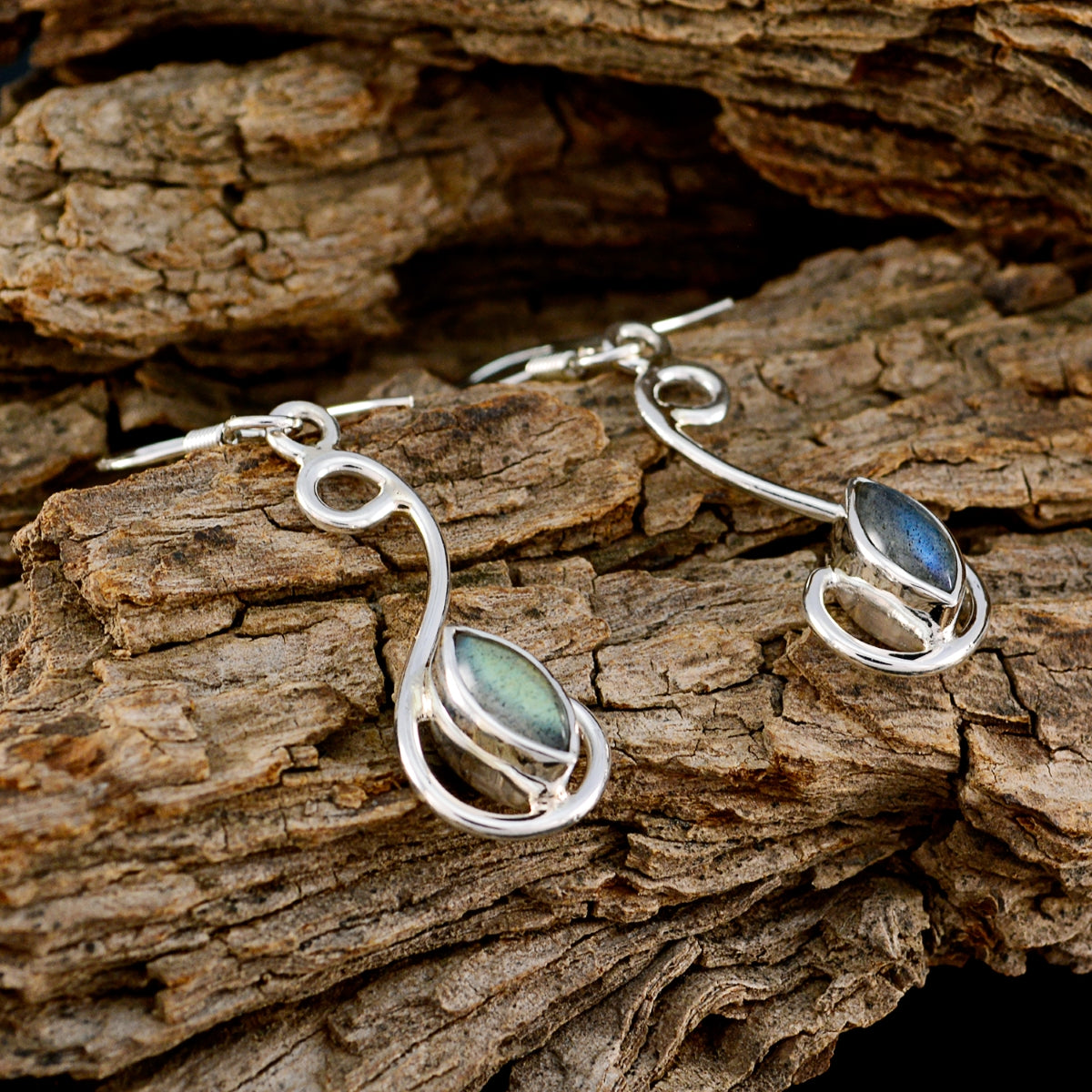 Labradorite-German-Yasmine-multiple-Dangle-Gray-925-Silver-Earring