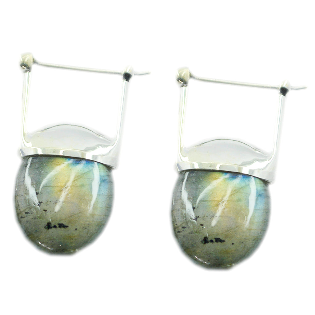 Labradorite-Latin-American-Pauline-Solitaire-Stud-Gray-92.5-Silver-Earring