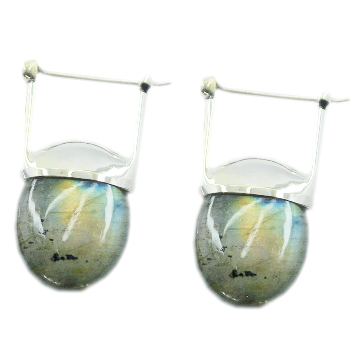 Labradorite-Latin-American-Pauline-Solitaire-Stud-Gray-92.5-Silver-Earring