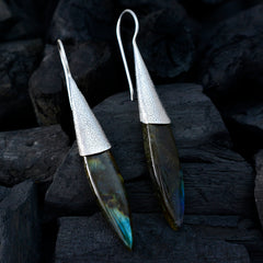 Labradorite-French-Hua-Solitaire-Dangle-Gray-Sterling-Silver-Earring