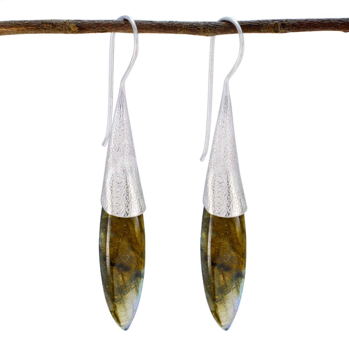 Labradorite-French-Hua-Solitaire-Dangle-Gray-Sterling-Silver-Earring