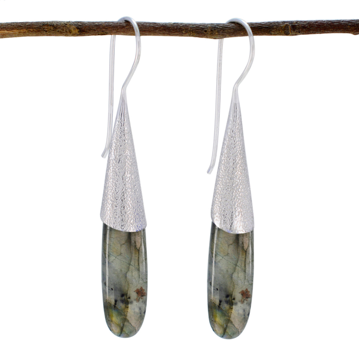Labradorite-Japanese-Min-seo-Solitaire-Dangle-Gray-Silver-Earring