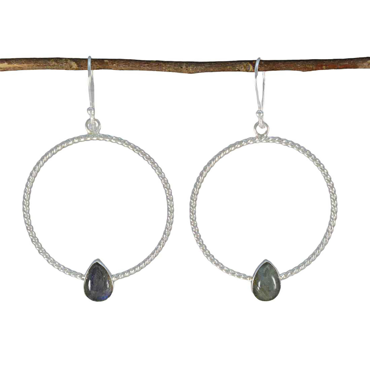 Labradorite-Middle-Eastern-Seo-yeon-Solitaire-Dangle-Gray-92.5-Silver-Earring