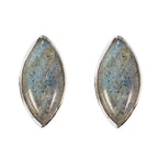 Labradorite-African-Li-Lee-Solitaire-Stud-Gray-925-Sterling-Silver-Earring