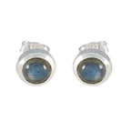 Labradorite-American-Naomi-Solitaire-Stud-Gray-Silver-Earring