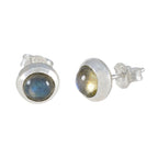Labradorite-American-Naomi-Solitaire-Stud-Gray-Silver-Earring