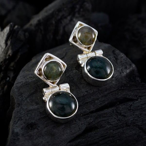 Labradorite-Korean-Nari-multiple-Stud-Gray-92.5-Silver-Earring