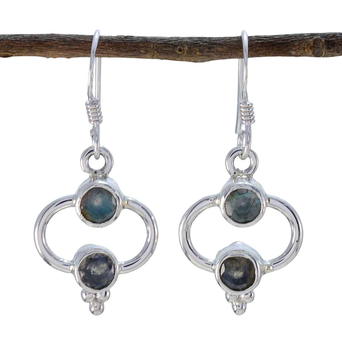 Labradorite-Turkish-Sakura-multiple-Dangle-Gray-Sterling-Silver-Earring メイン画像
